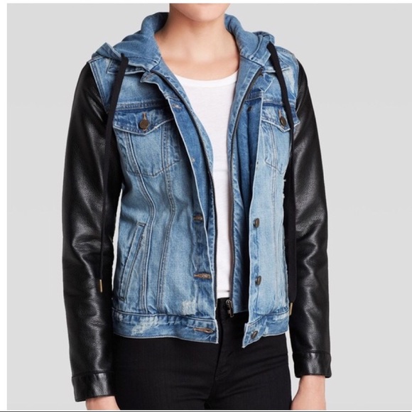 Blank NYC Jackets & Blazers - BlANK NYC denim faux hoodie jacket